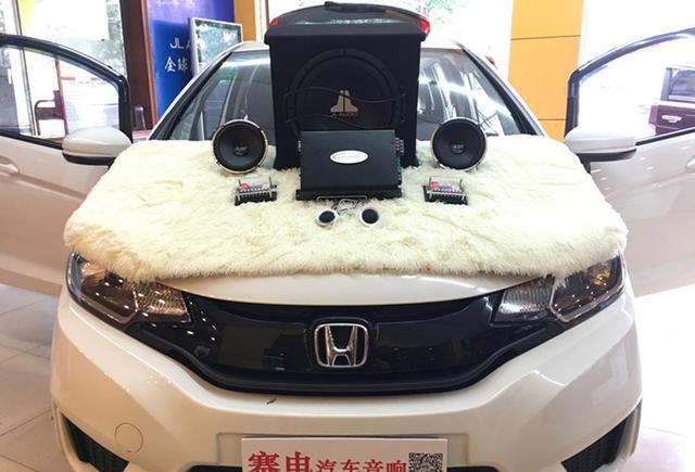 本田飞度汽车改装英雅仕套装喇叭啊案例分享-深圳赛电汽车音响