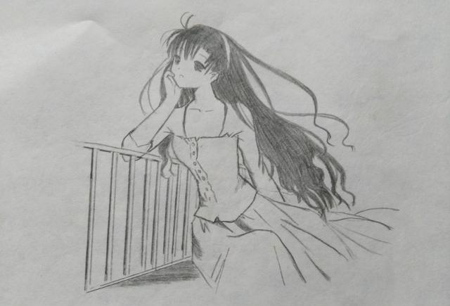 手绘动漫美少女