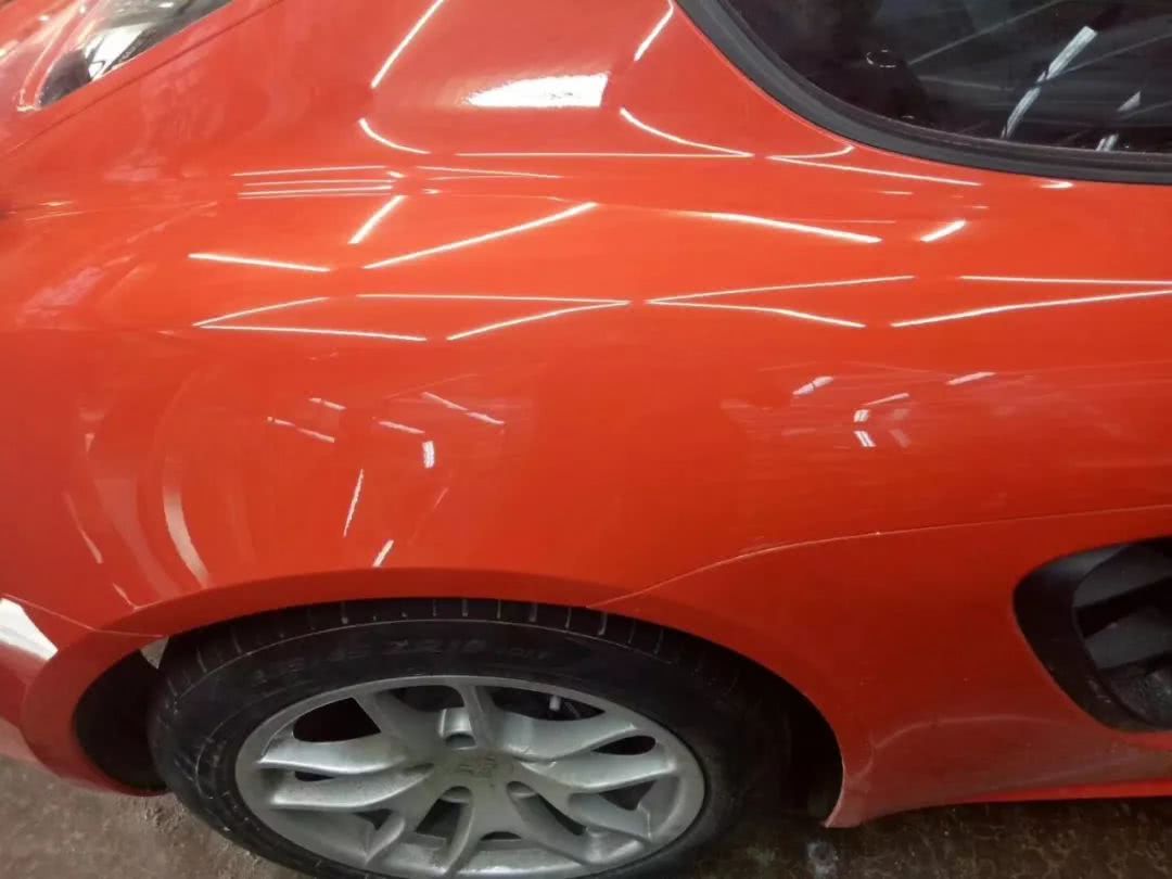 维修案例:顶好汽车凹陷修复之保时捷718汽车纳米划痕修复