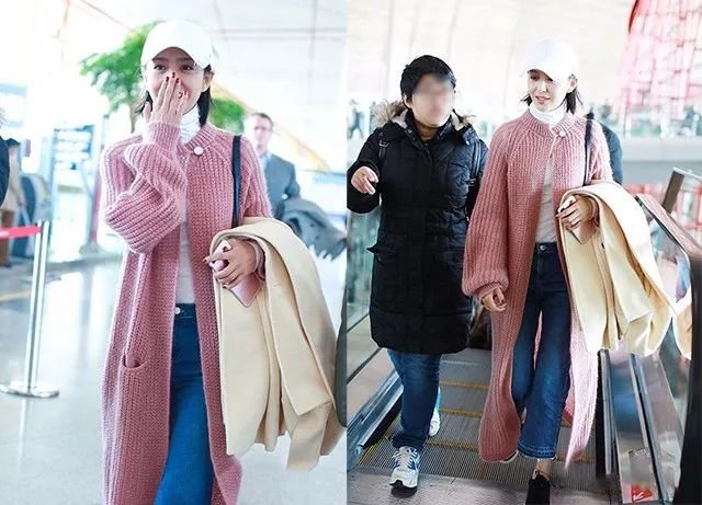 杨幂终于回归机场街拍!她说2018春季的第一波