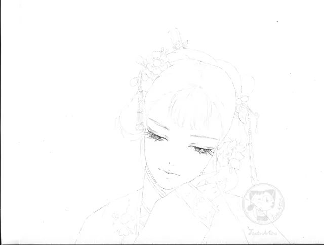 素描古风教程|美人泪痕湿,我见犹怜.