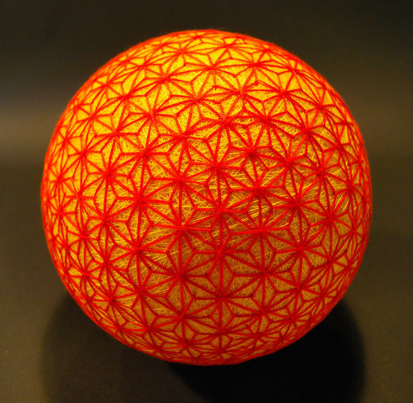 手鞠球起源于中国,公元7世纪传到日本。日本一