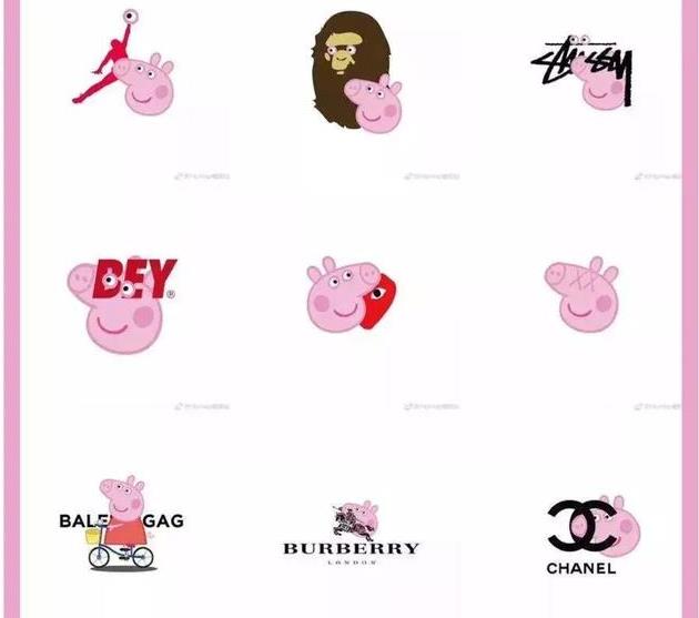 小猪佩奇混搭各大品牌LOGO居然是这样!