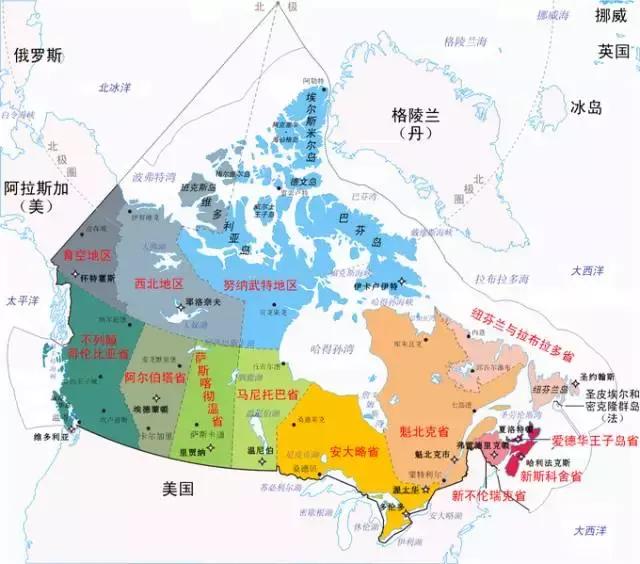 加拿大旅游路线地图
