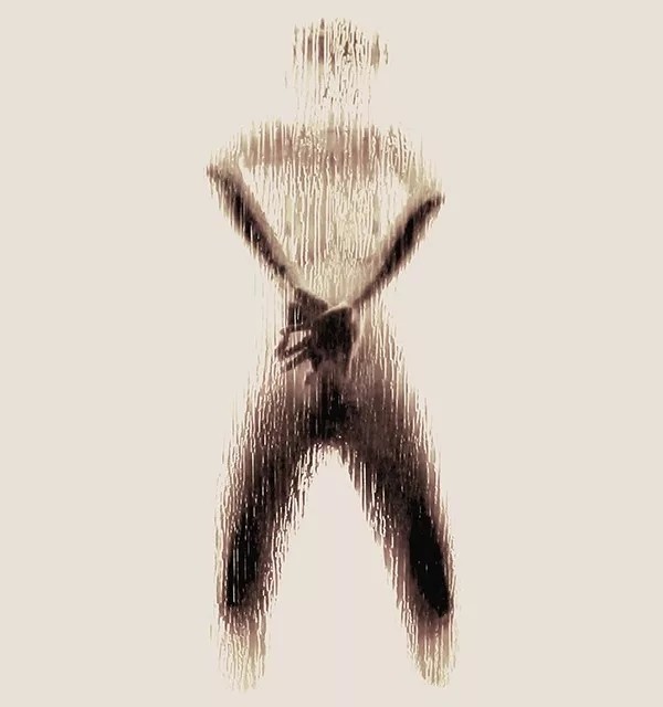 摄影|透过玻璃的人体字母