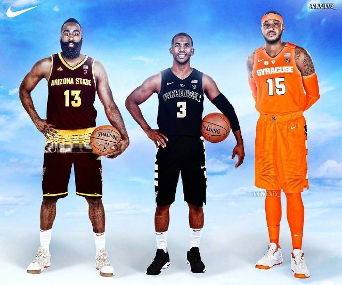 当nba球星穿上母校球衣!