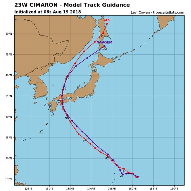 18号台风“复活”？19号台风预计会进入我国海域，西马仑变化不大