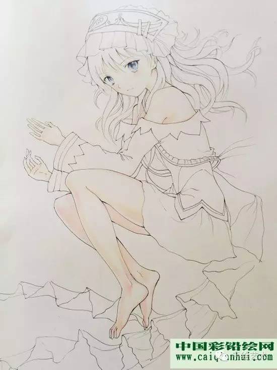 彩铅教程 | 动漫美少女绘画过程