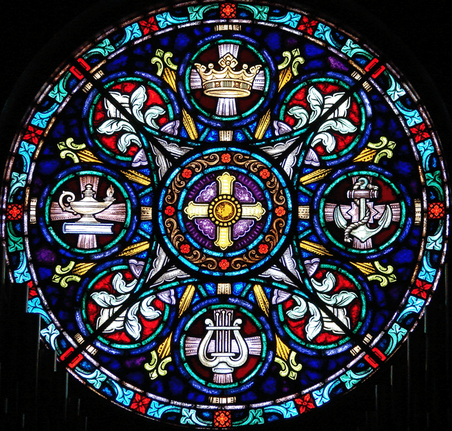 玫瑰窗(the rose window),为哥特式建筑的特色之一