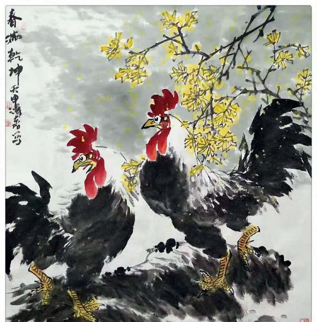 「书画焦点」中国当代画鸡名家——王泽喜作品艺术赏析