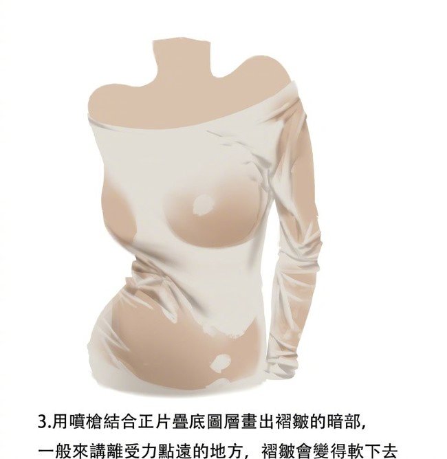怎么画湿透了透明质感的衣服!转需