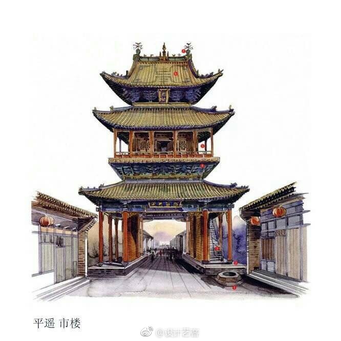 手绘| 中国古建筑剖析