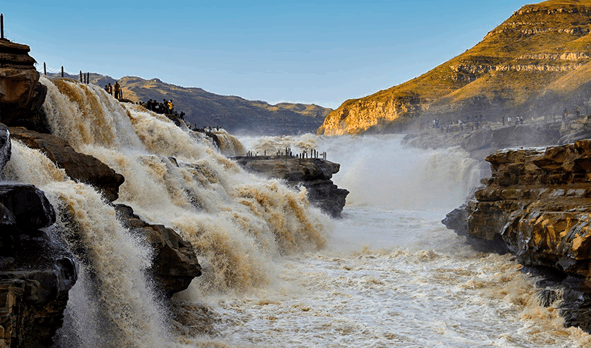 滚滚黄河为何会突然出现清流？壶口瀑布：一半浑水、一...