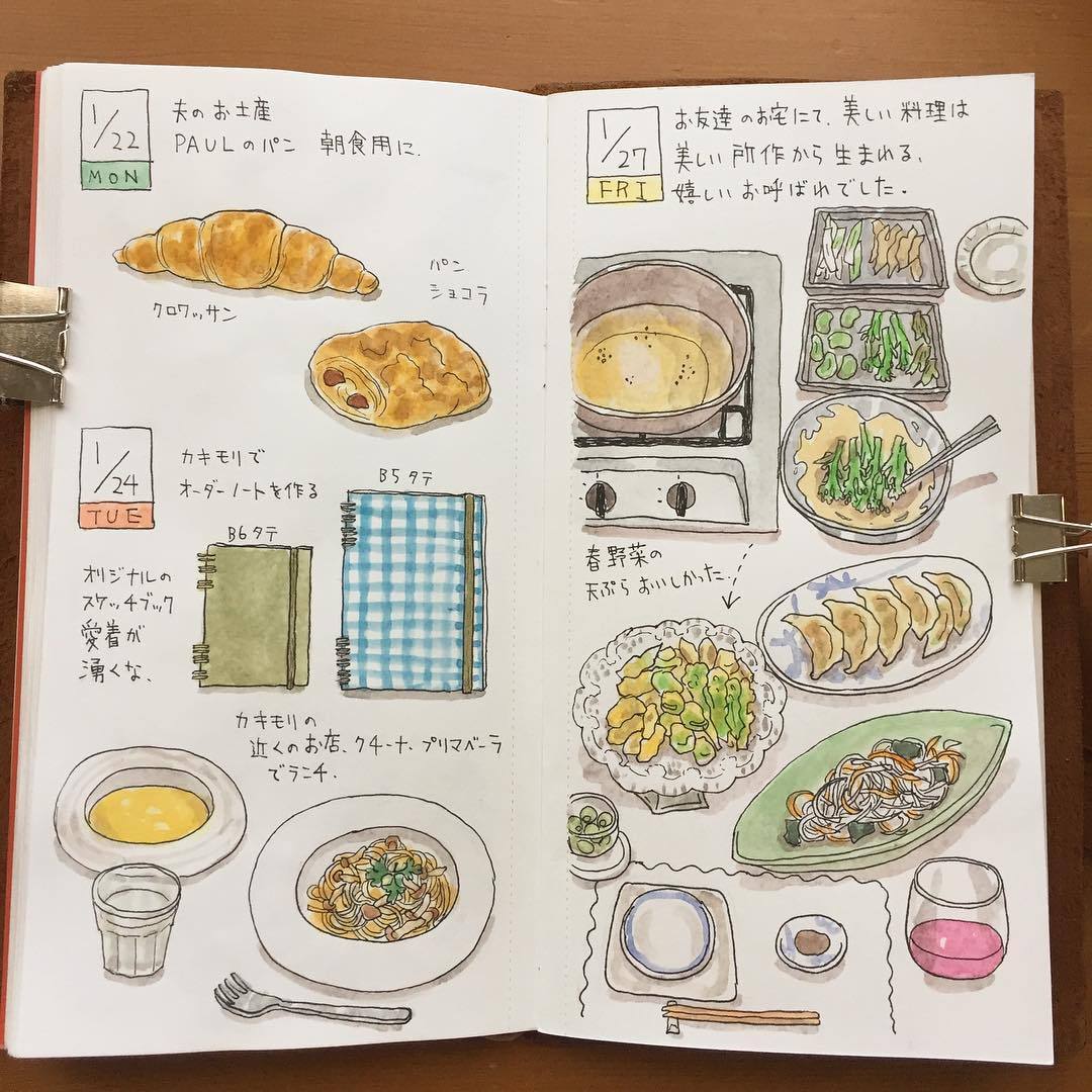 日本博主tamy美食手帐日记,论一个吃货的执着和坚持.