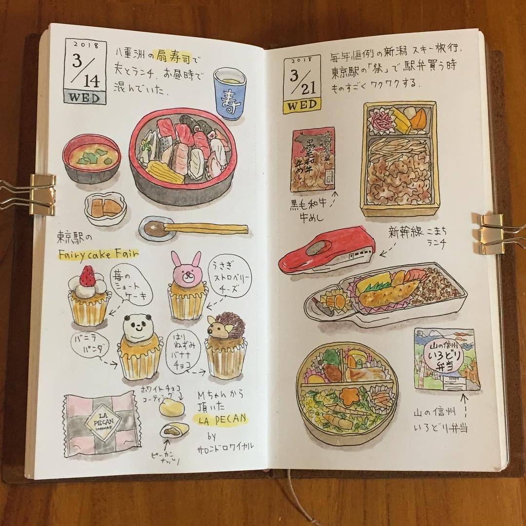 日本博主tamy美食手帐日记,论一个吃货的执着和坚持.