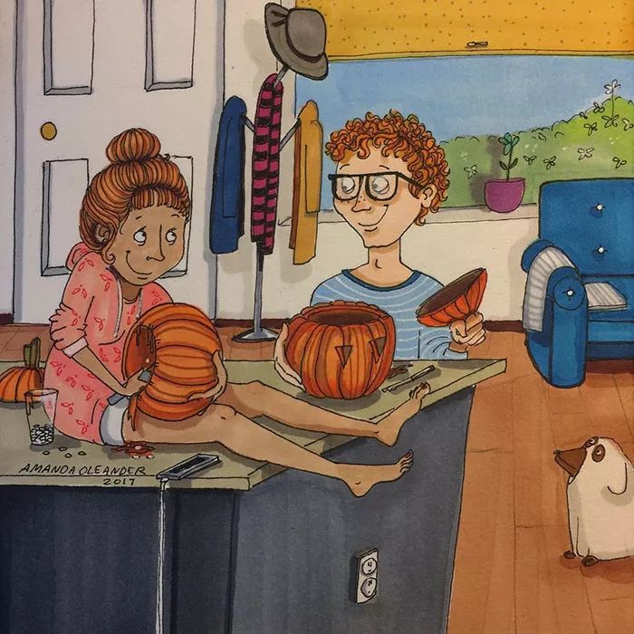 一组看了让人脸红心跳的情侣漫画,网友:这也太