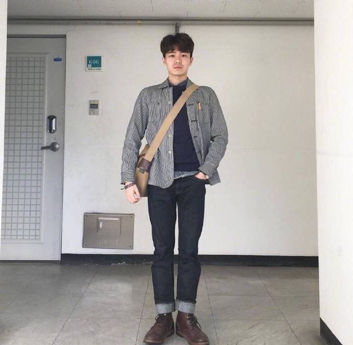 170多高男生图片,170和180站在一起图片 style | 男生170上下装搭配