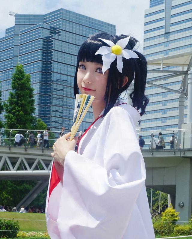 火影忍者:果果的白无垢雏田COS,这个太子妃我给满分