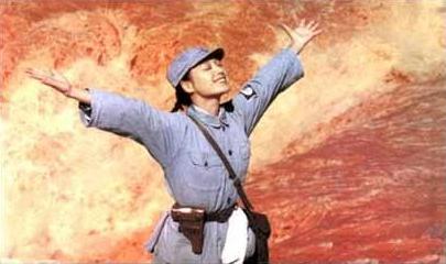 老版电视剧《黄河绝恋》,这么美的瀑布