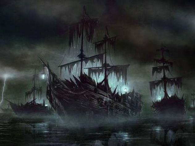 幽灵船卡通图片