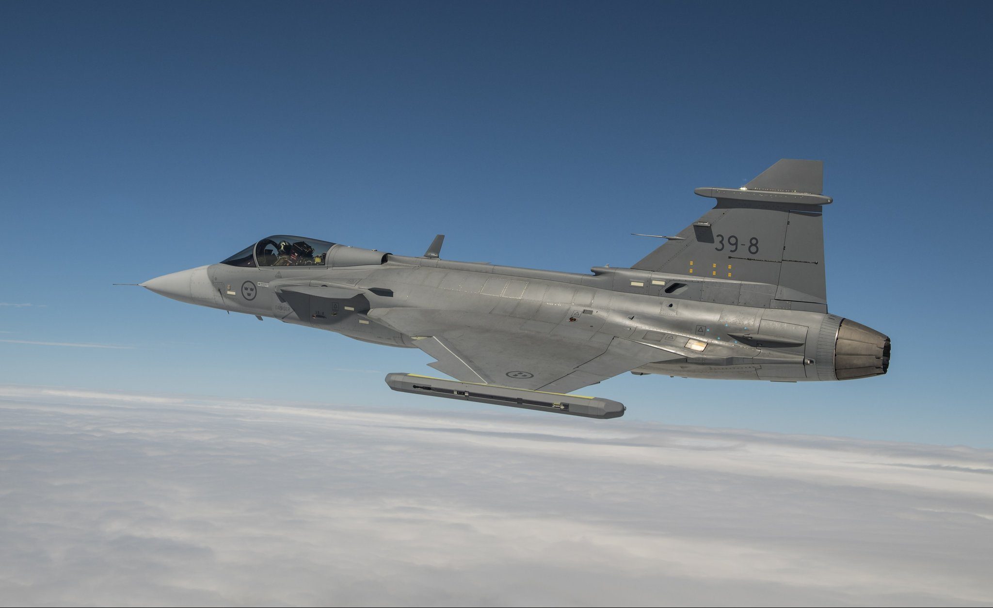 瑞典萨博公司Jas39E鹰狮E战斗机的座舱