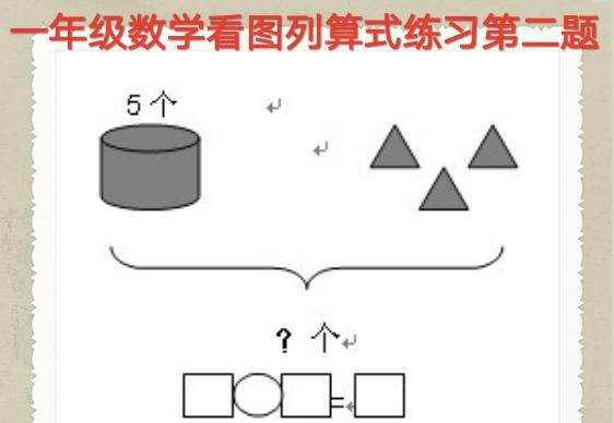 一年级数学看图列算式练习,十分重要,家长一定