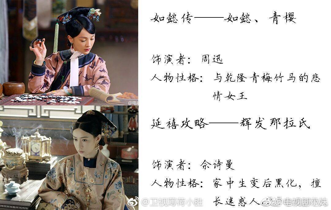 如懿传延禧攻略68 串戏吗?这是网友整理的对比