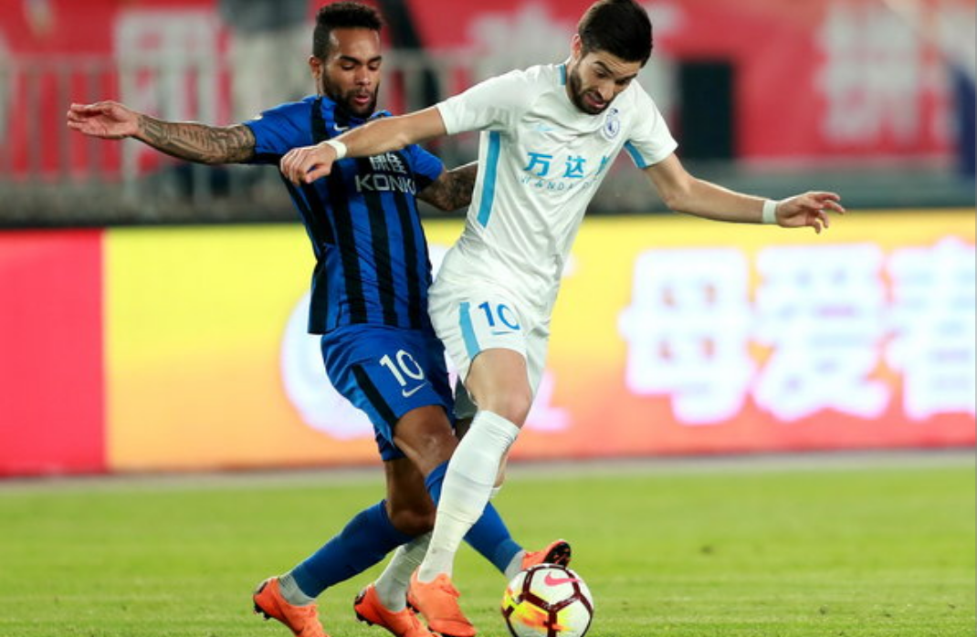 中超第十轮江苏苏宁1:0大连一方,黄紫昌进球,升