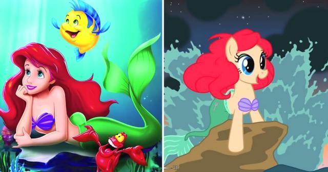 当迪士尼公主变成小马宝莉,网友:艾莎女王最美