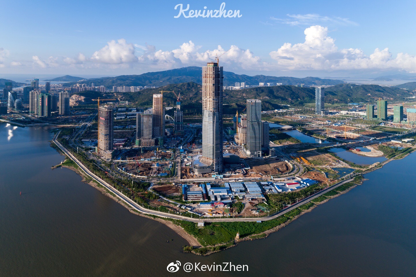 珠海十字门中央商务区,毗邻湾仔、横琴和拱北