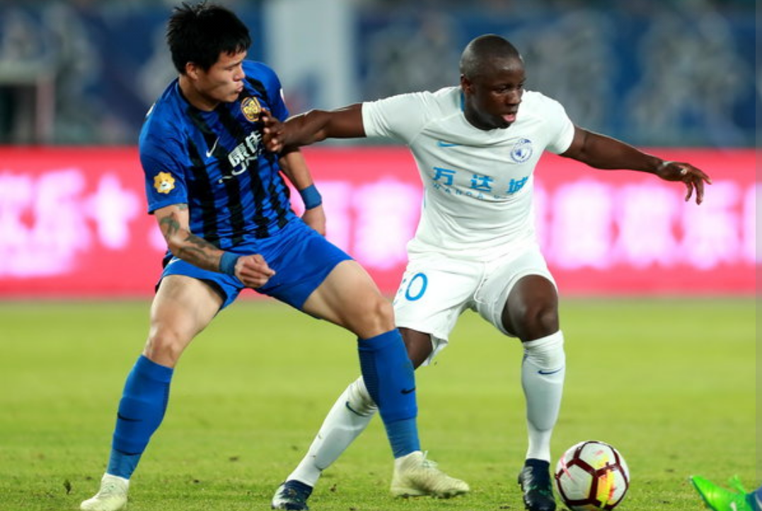 中超第十轮江苏苏宁1:0大连一方,黄紫昌进球,升