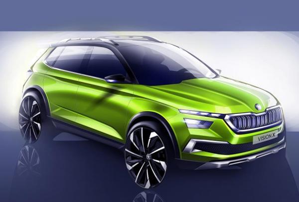 Skoda公布Vision X概念车草图