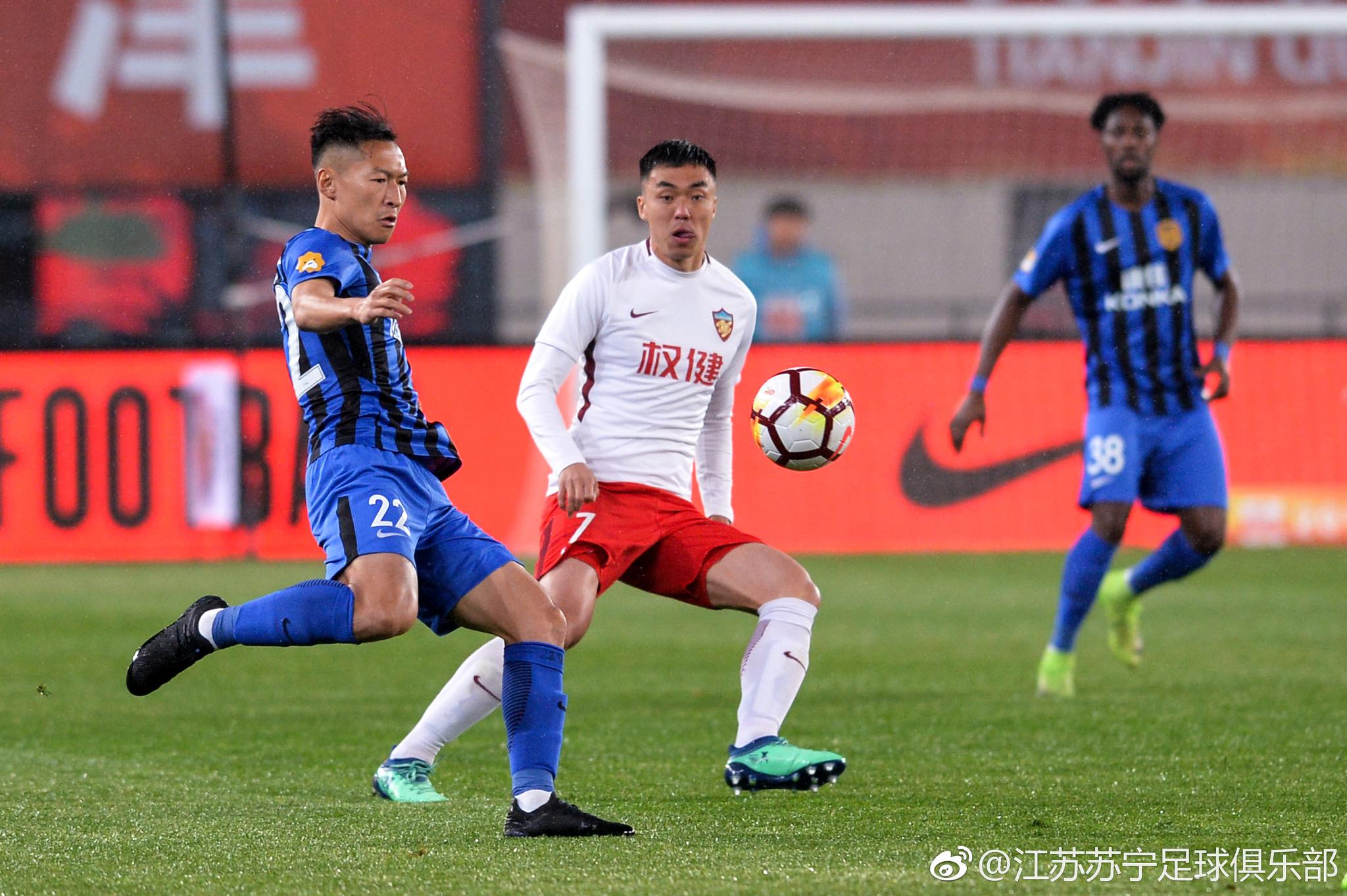 2018中超联赛第6轮,江苏苏宁易购1比1客场战