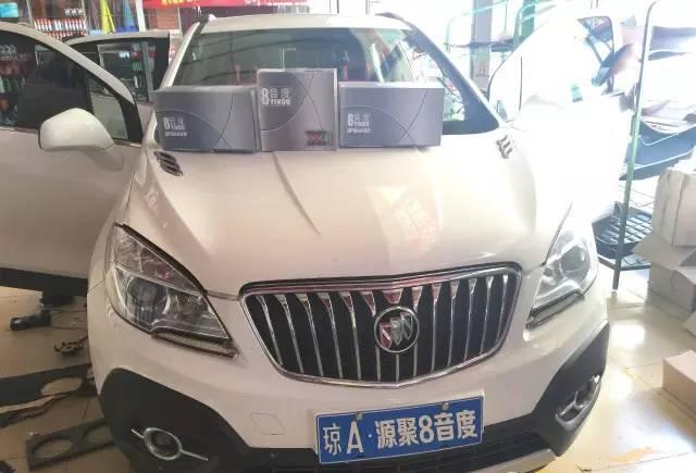 海口源聚汽车音响改装丨别克-昂科拉改装8音度汽车音响