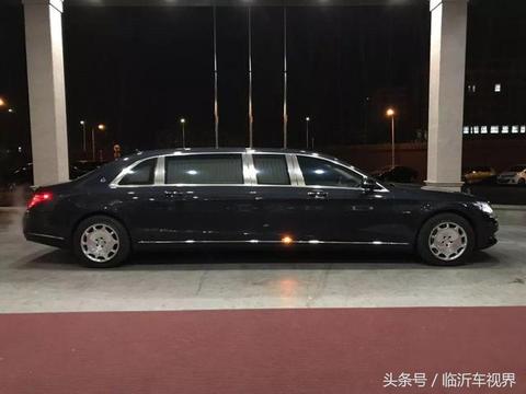 京城五星级酒店现身首台价值千万、挂黄牌的迈巴赫S600防弹车