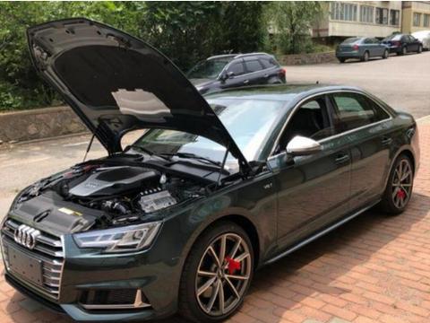 奥迪S4，3.0V6+8AT落地50W，哥特兰绿色车身回头率超高