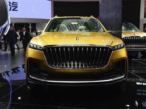 红旗首款中型SUV亮相，帅气不输冠道，中控两块大屏，或18万起