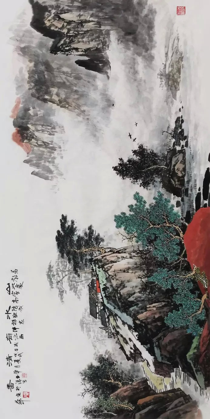 风景这边唯好单玉清山水作品鉴赏