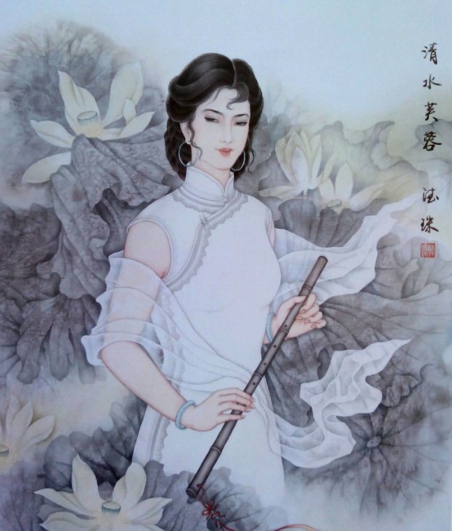 女画家韩德珠工笔画下的美伦美奂的唐代美女图3