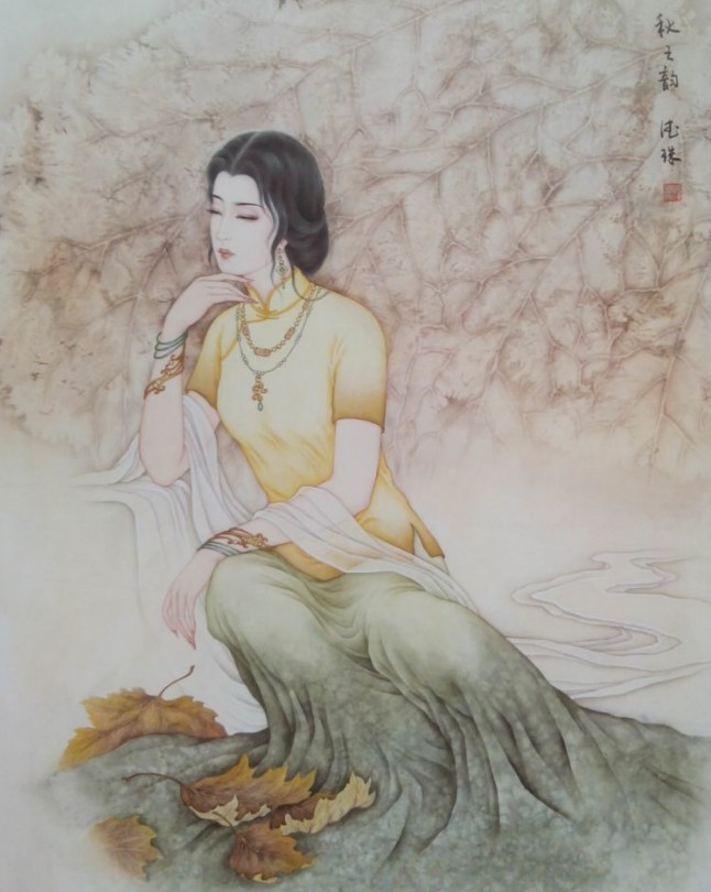 女画家韩德珠工笔画下的美伦美奂的唐代美女图3