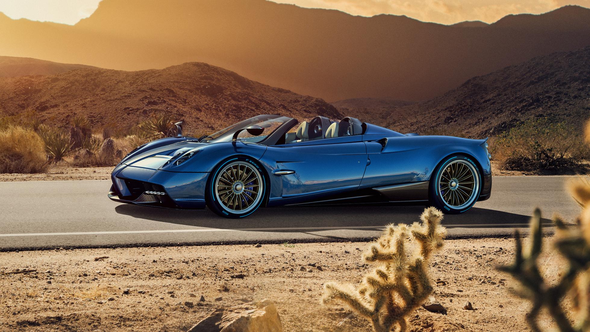 huayra roadster,venenoroadster 帕加尼huayra roadster,性能参数是764马力/1000牛米