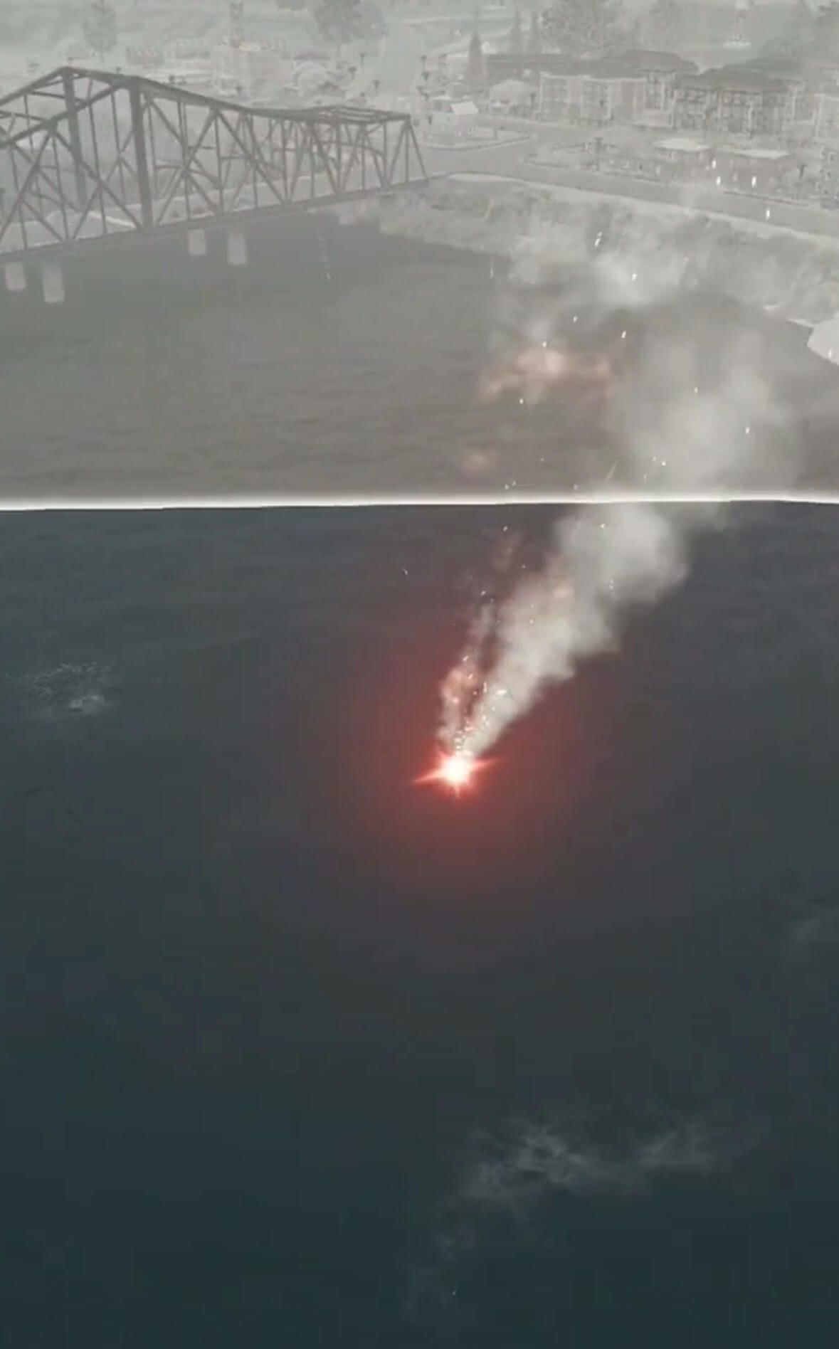 绝地求生:500发信号弹打到水中会发生什么?有点意思!太意外