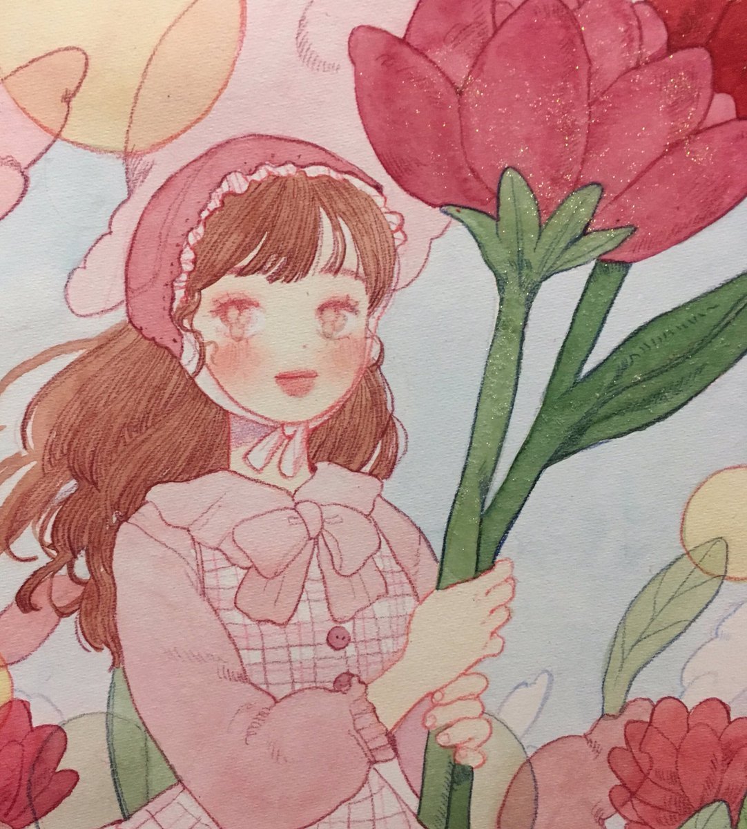 彩铅萝莉插画    韩国插画师 ( fommy__y)       (ins:fommy__y)