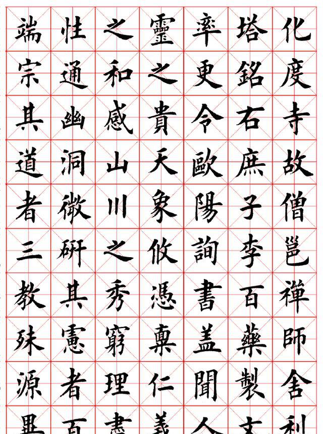 田英章临摹欧阳询楷书看看有无差别