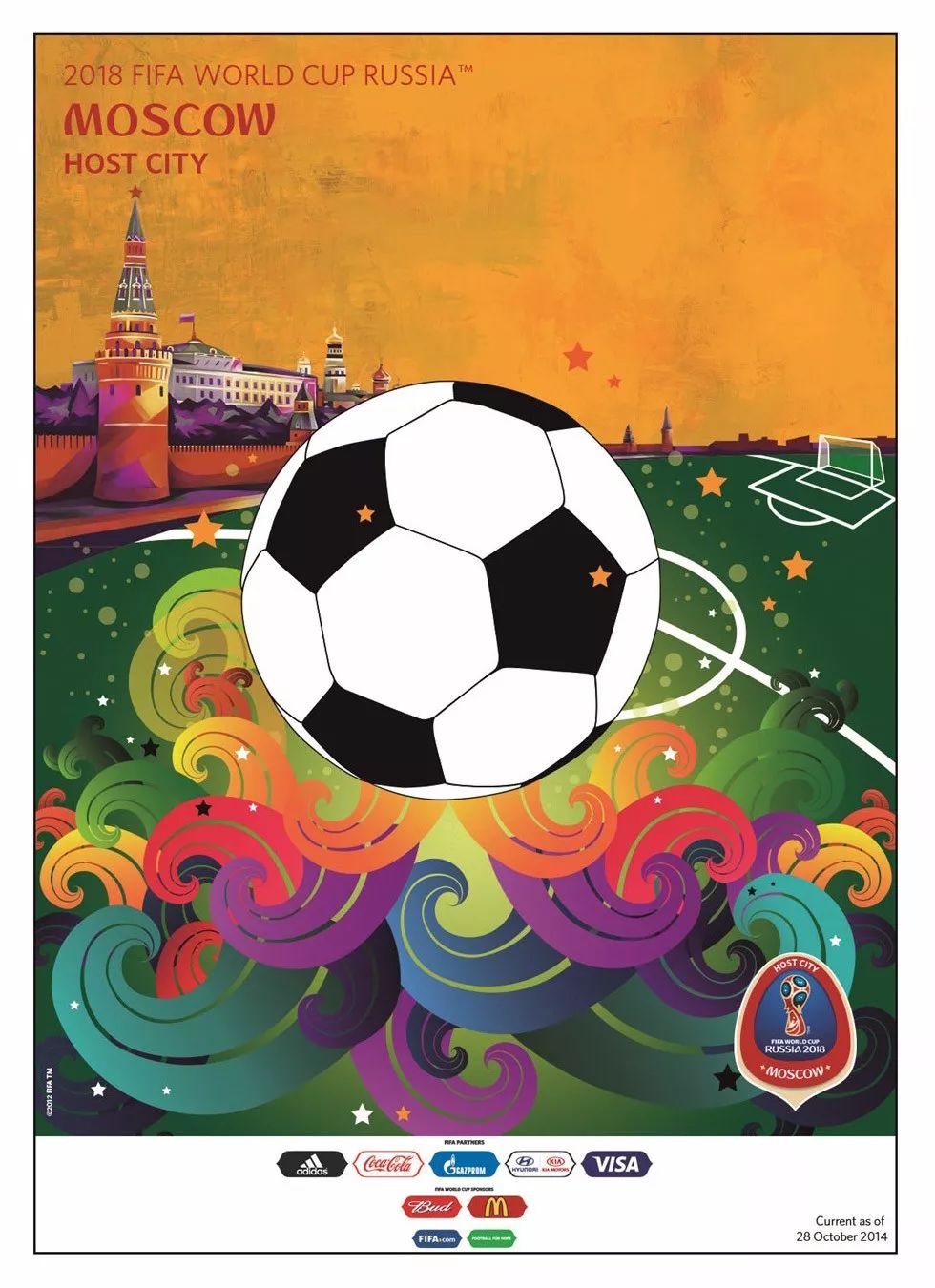 2018年世界杯主办城市海报,你将在哪个城市观