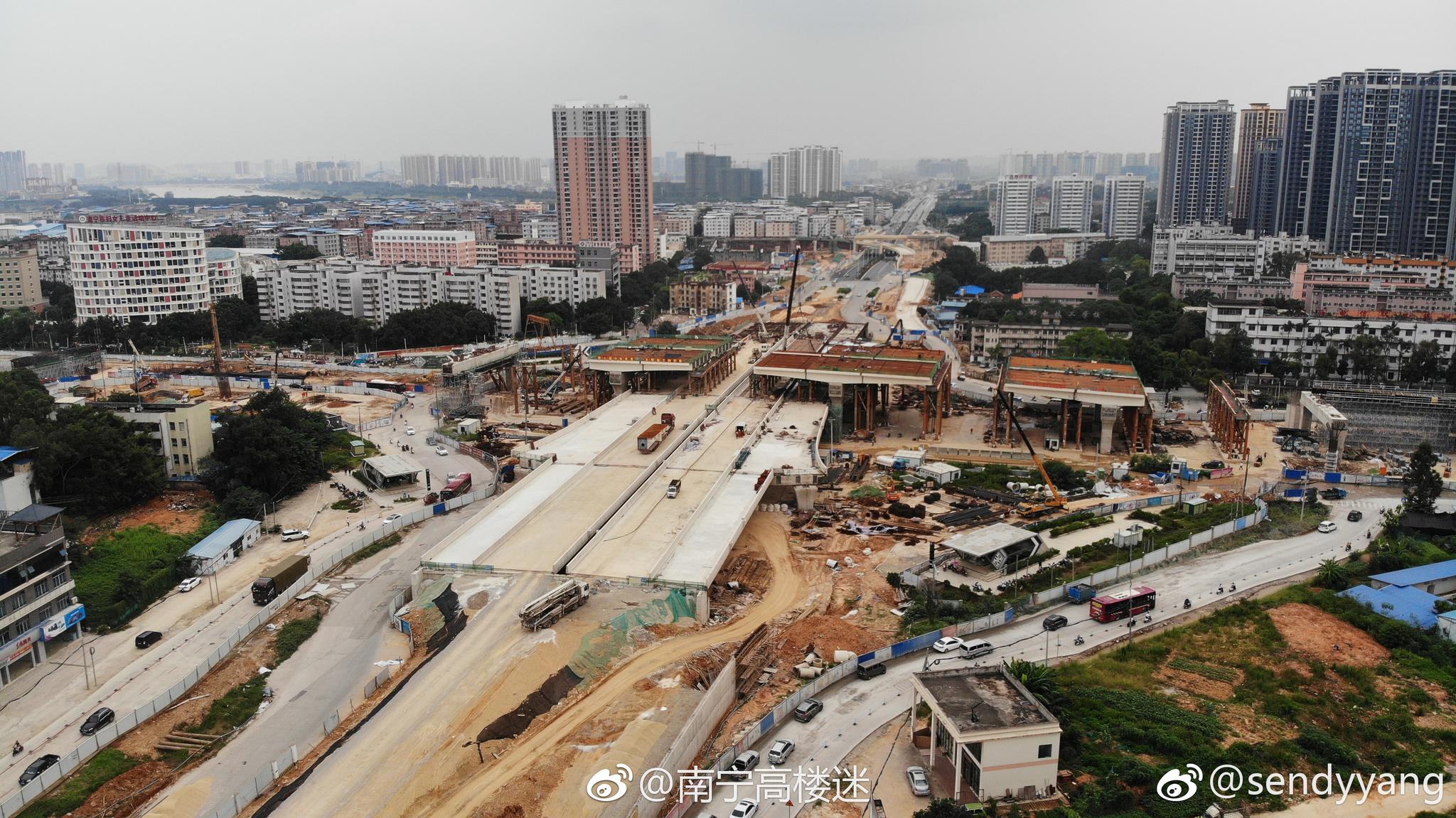 航拍大学清川立交桥最新建设进度,你觉得什么