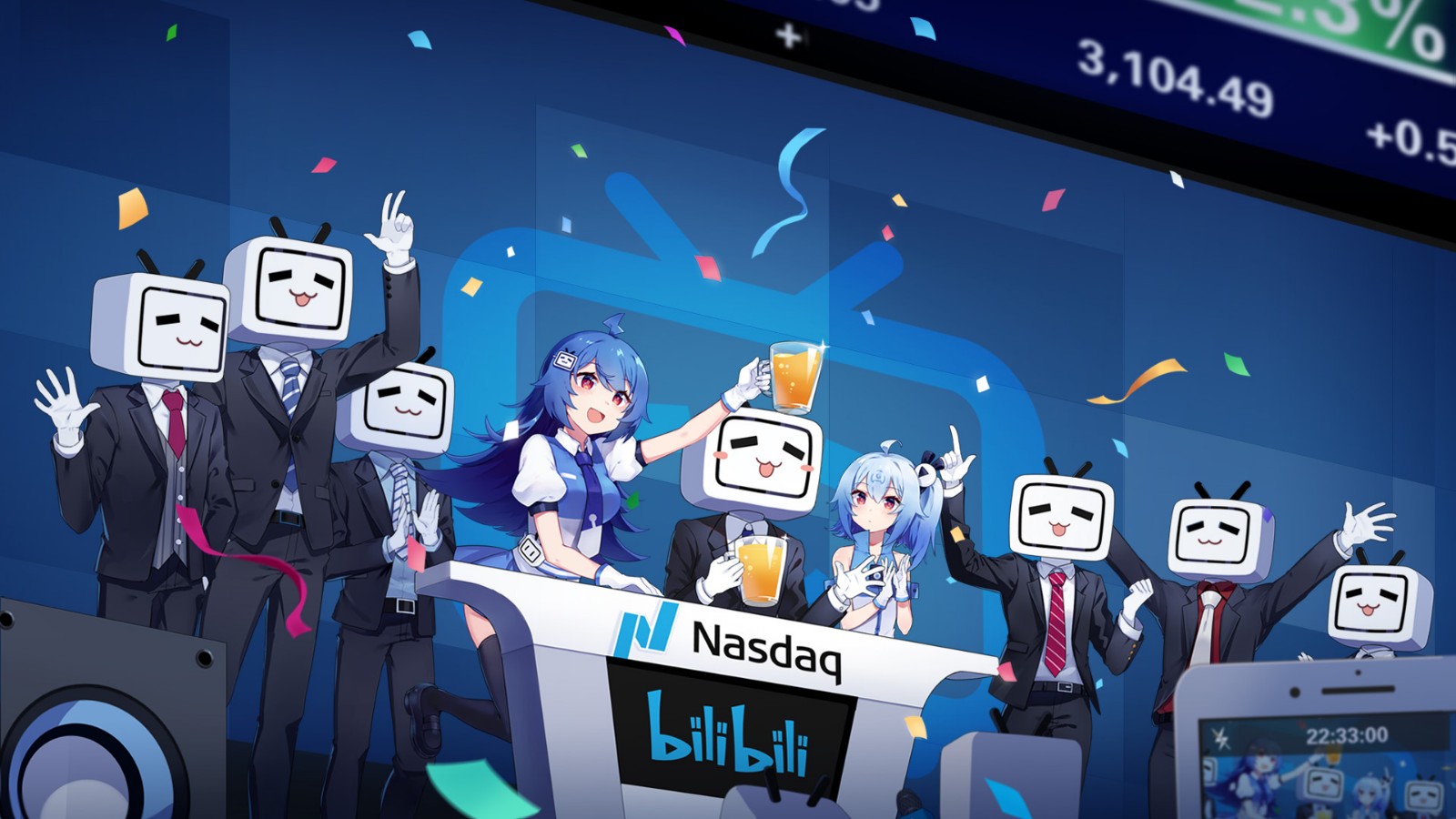 为B站上市敲钟的,是八位“Z世代”UP主