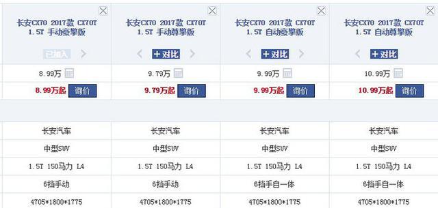 长安cx70涡轮增压1.5T上市 七座空间价格6.89万起