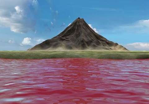 令人恐惧的石化湖,只喜欢火烈鸟,红的就像葡萄