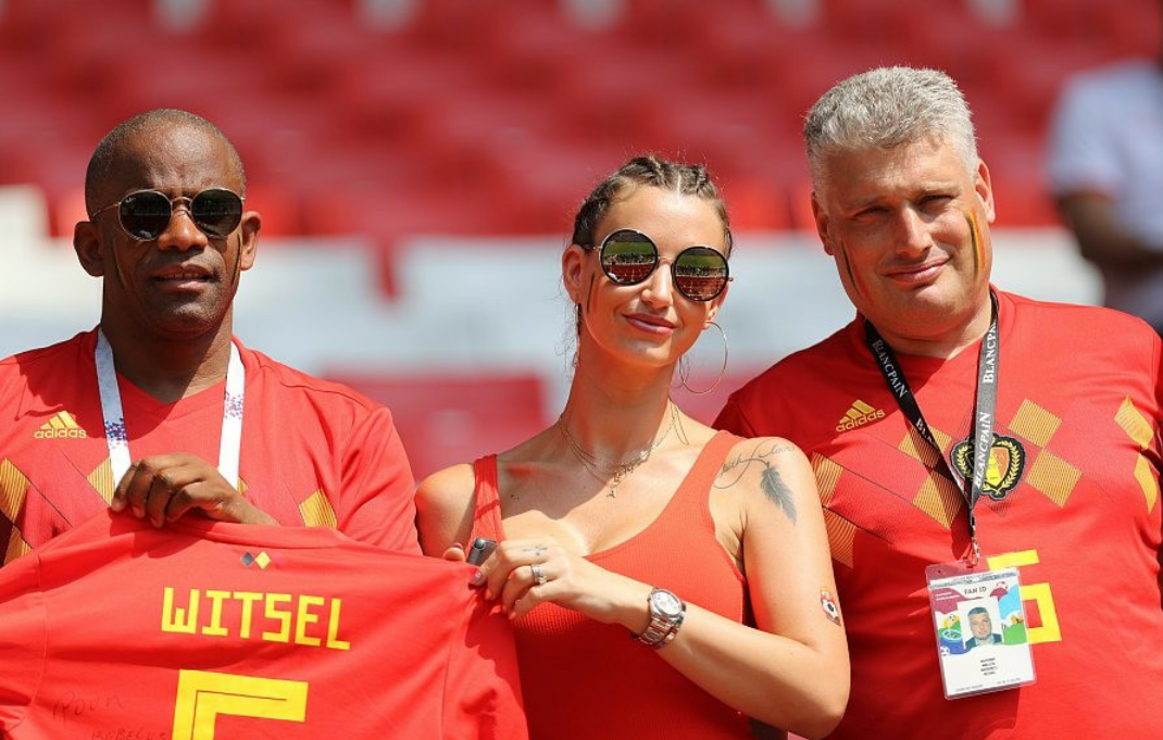 塞尔的女朋友,现场观看俄罗斯世界杯比利时与